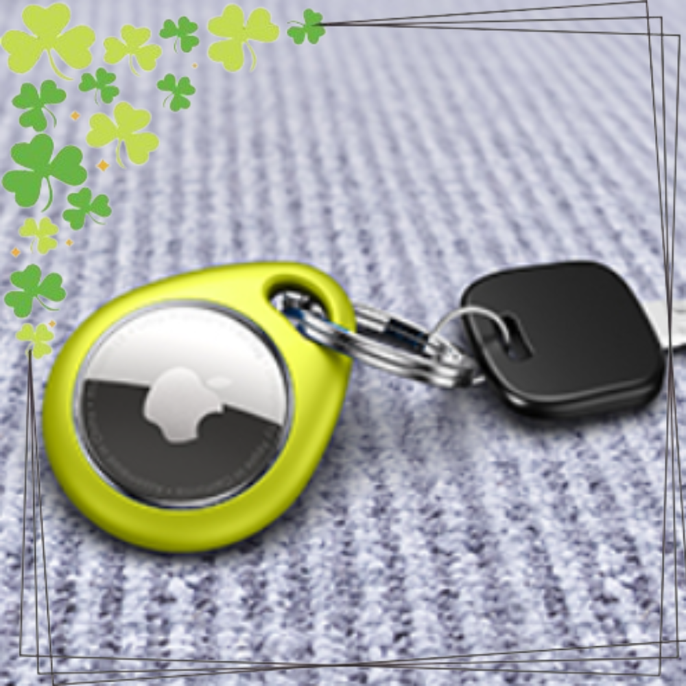 St. Patrick's Green AirTag Holder: Secure & Charming